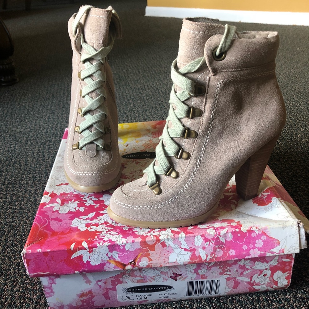 Suede High Heel Boots